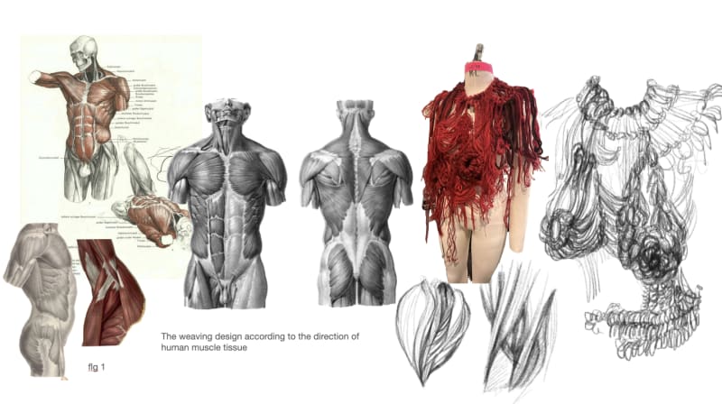 the process of making the red rope costume