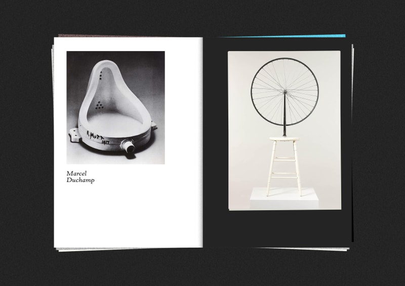 Displays works by Duchamp