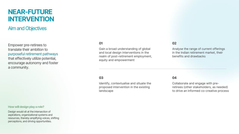 Defining the Challenge, Aims and Objectives of Near-Future Intervention and How Might We Statement