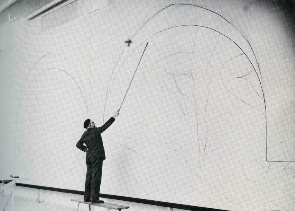 Matisse sketching The Dance (1931).