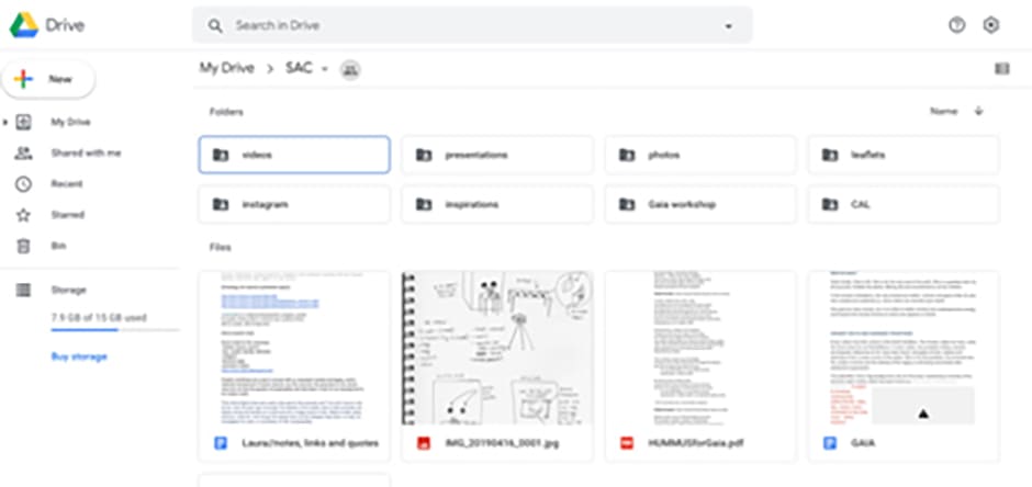 a screenshot from a google drive page