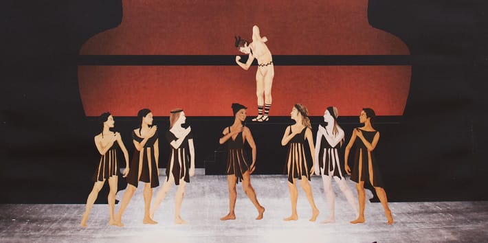 Students performing on stage.