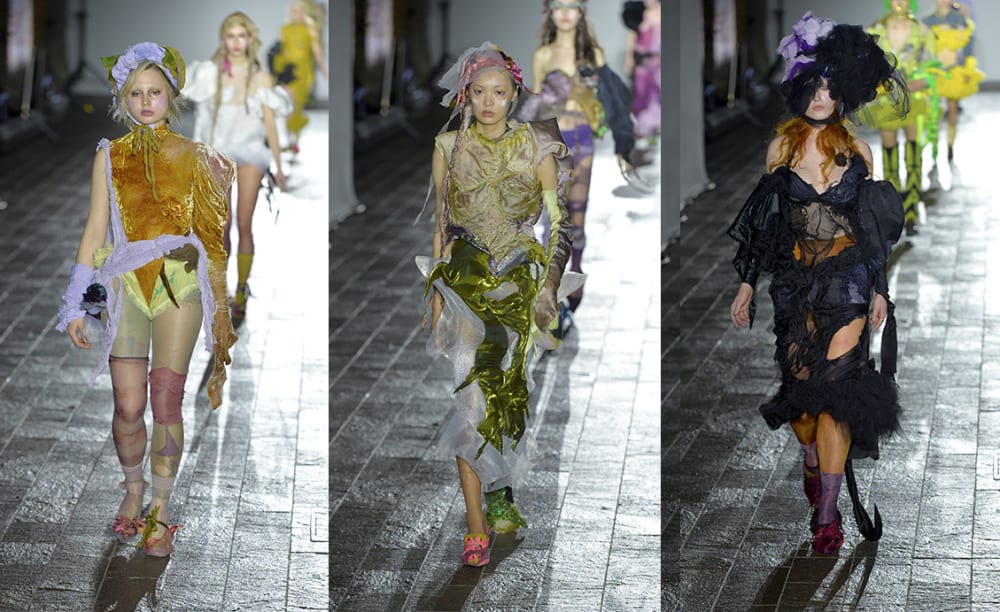 Three looks from catwalk