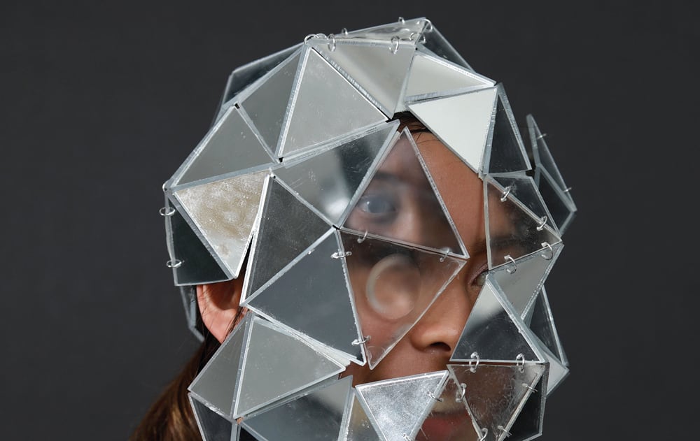 girl wearing a helmet