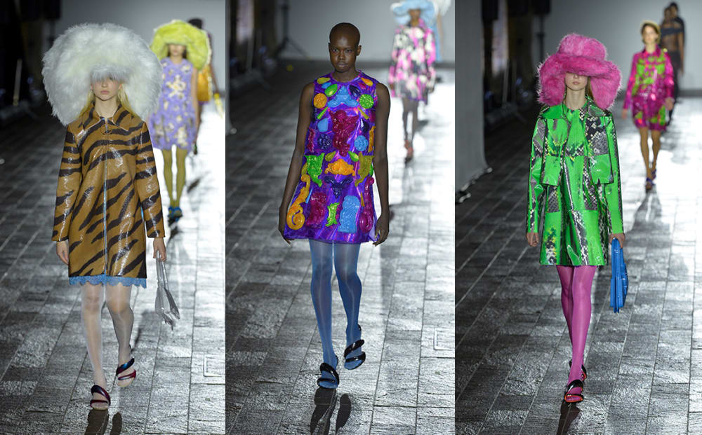 Three looks from catwalk