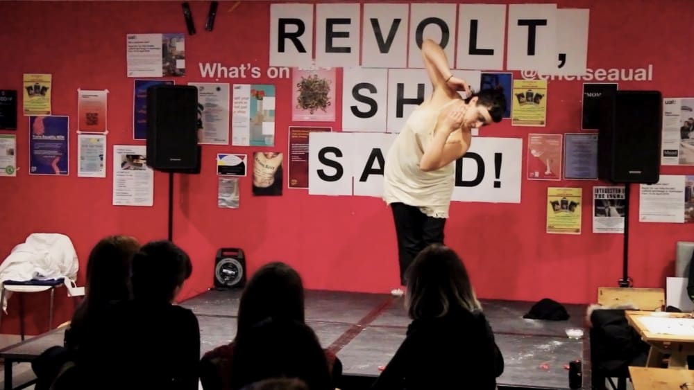 woman performing a dance piece