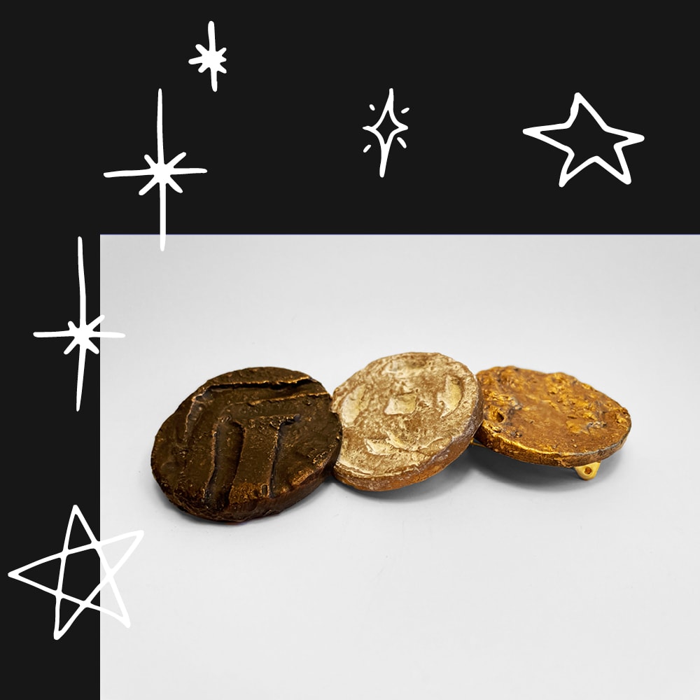 stars on a holographic background