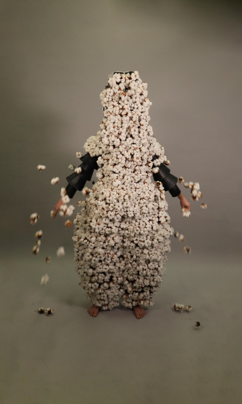 Cocoon stage of Metamorphosis costume in action