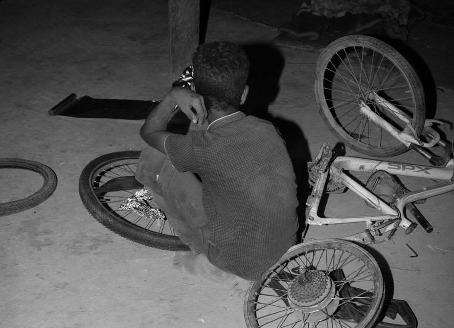 boy with bike