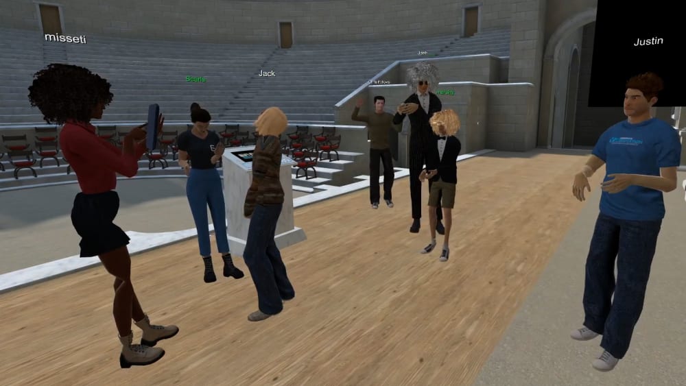 Screenshot inside of the virtual reality