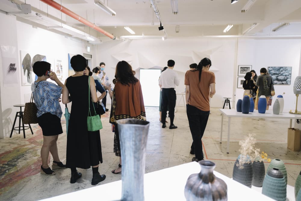 Guests at the exhibition