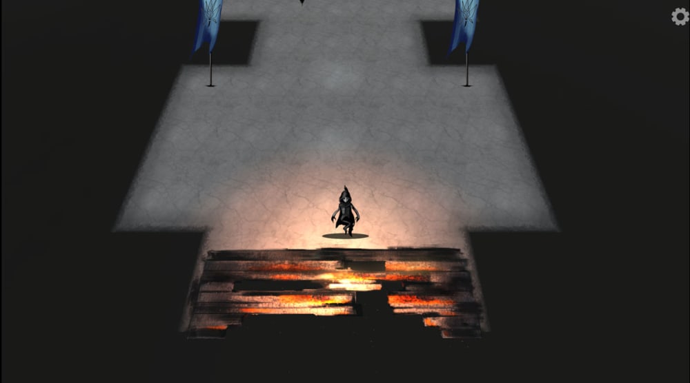 knight in video game on floor