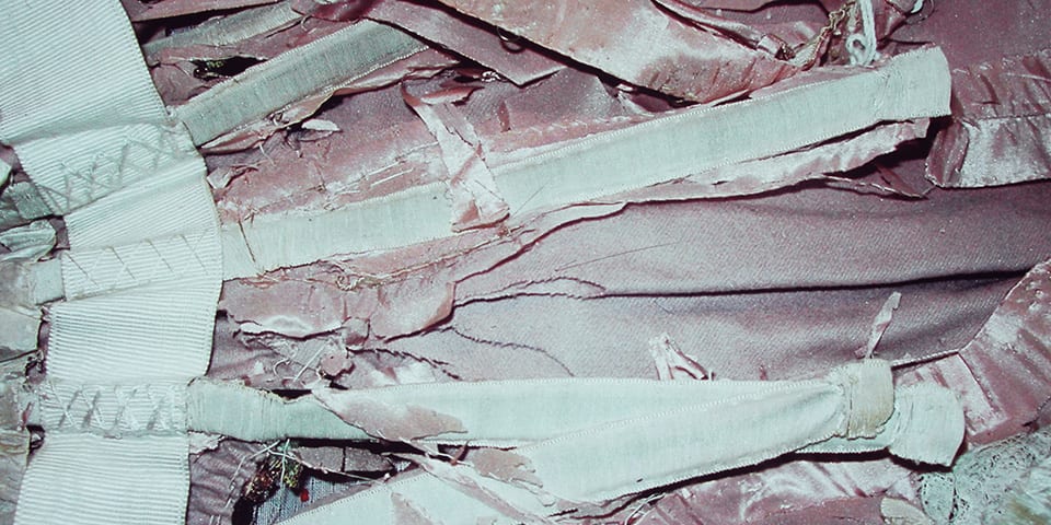 Photograph of disassembled fabric