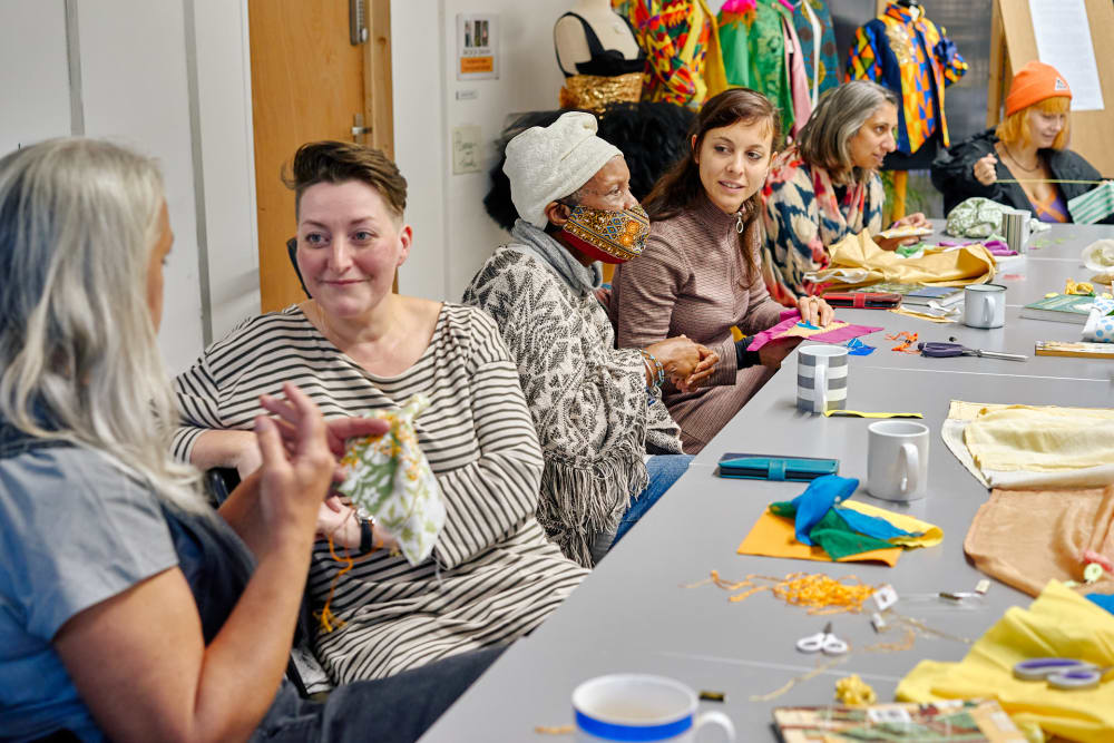 people working in a studio
