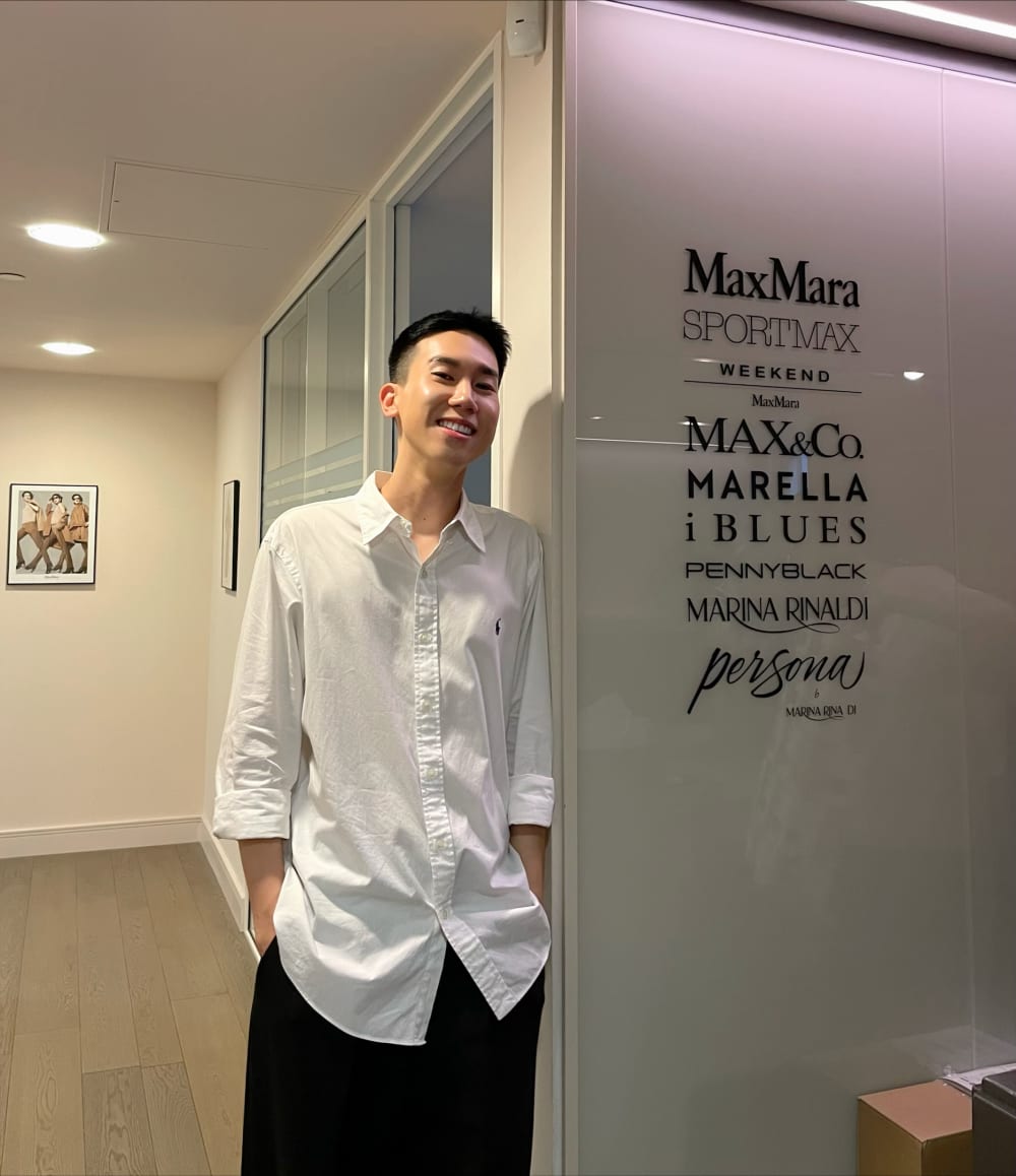 Yoonsoo Lee Working in MaxMara offices.