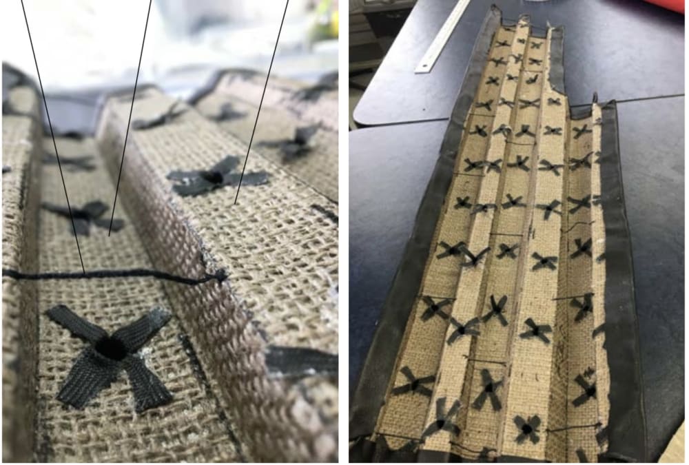 Work in progress marking piping holes