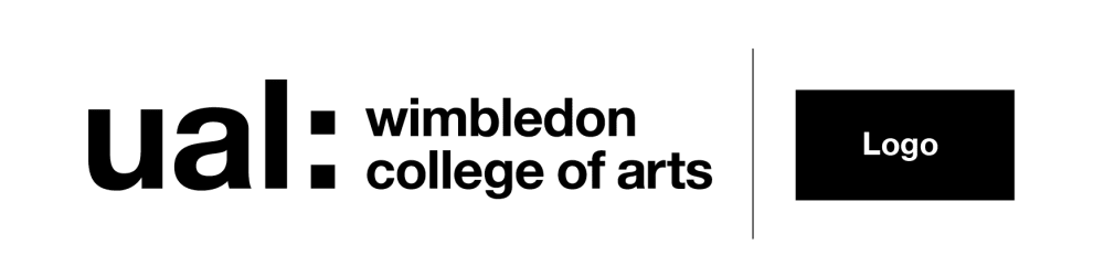 Dual branding with Wimbledon College of Arts logo