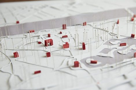 A detail of a scale model.