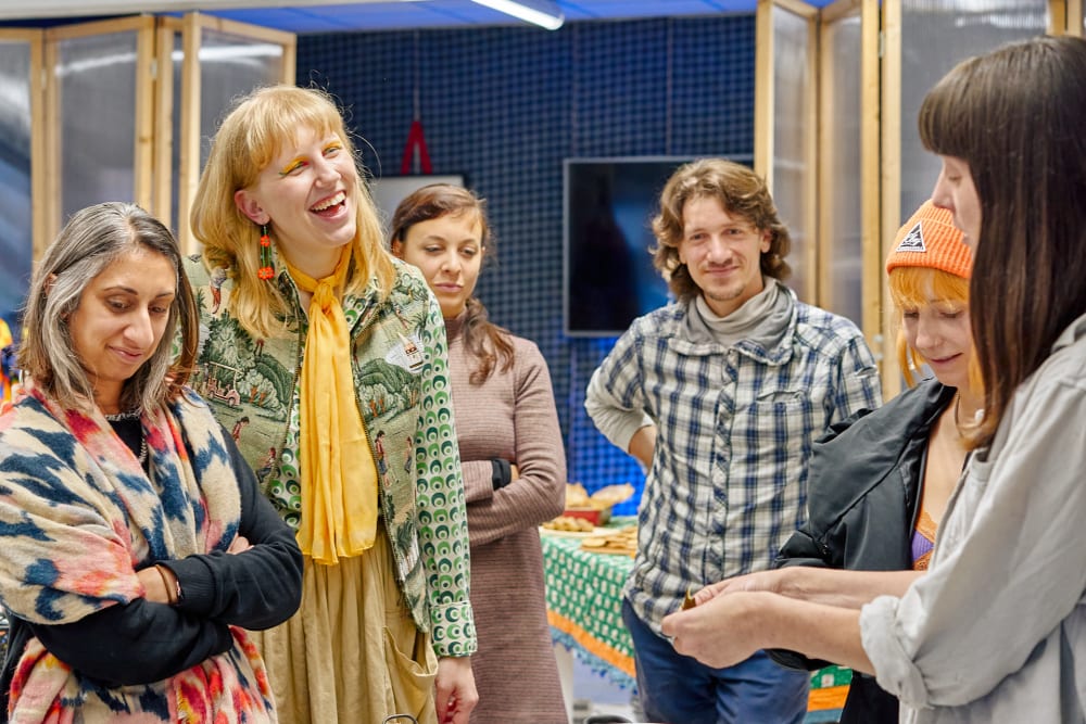 people working in a studio