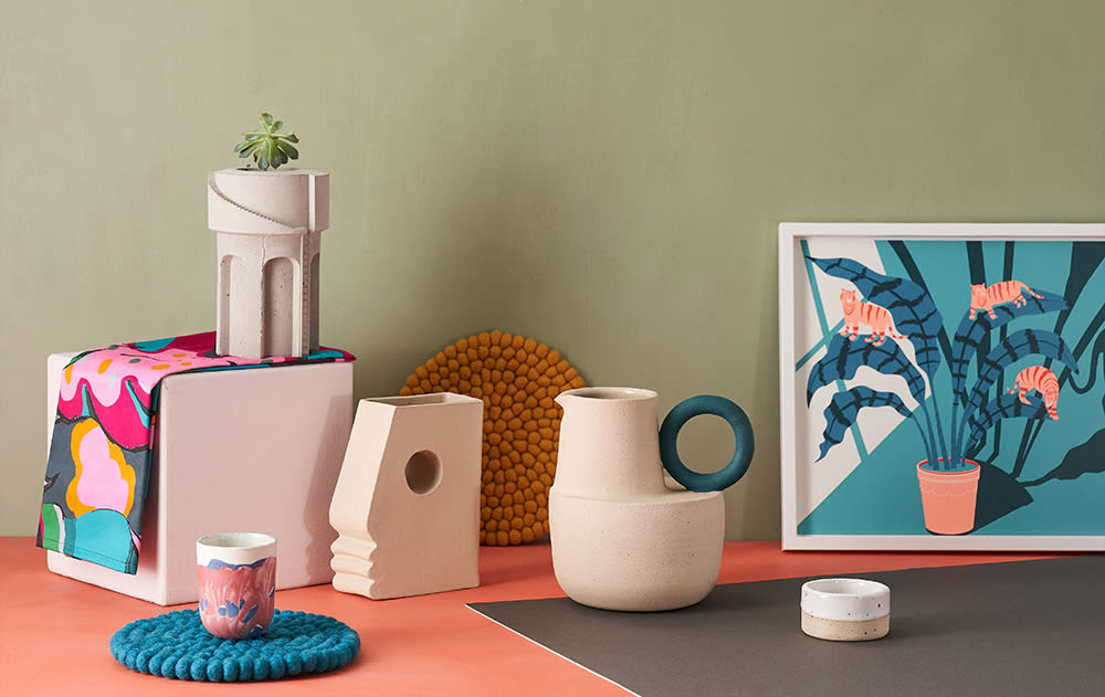 items on shop shelf