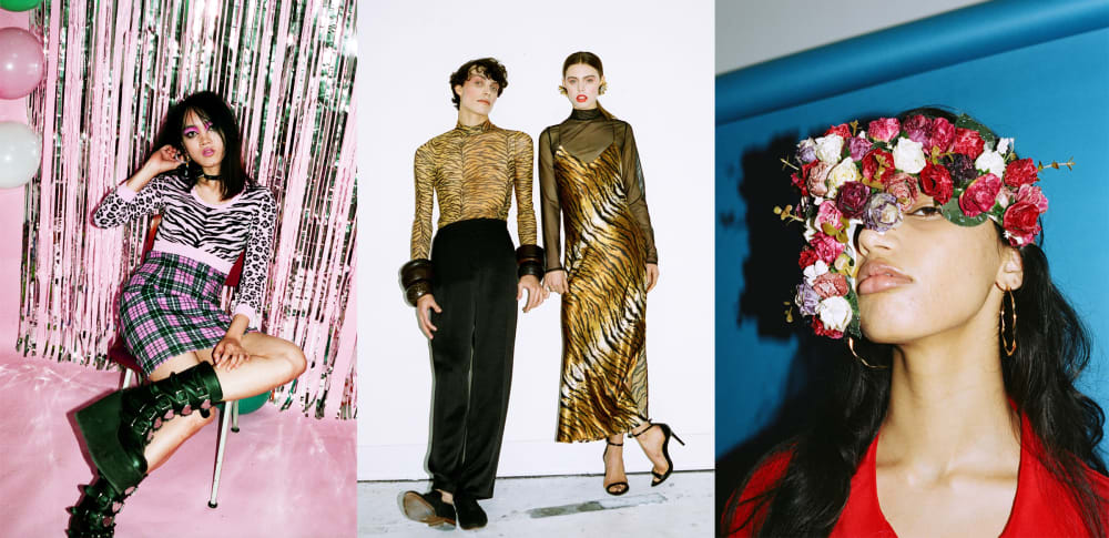 Collages by students from the fashion styling course