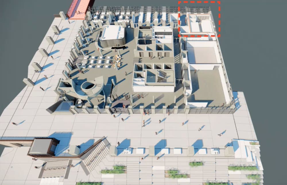 CGI drawings of view inside LCF's new building in Stratford.