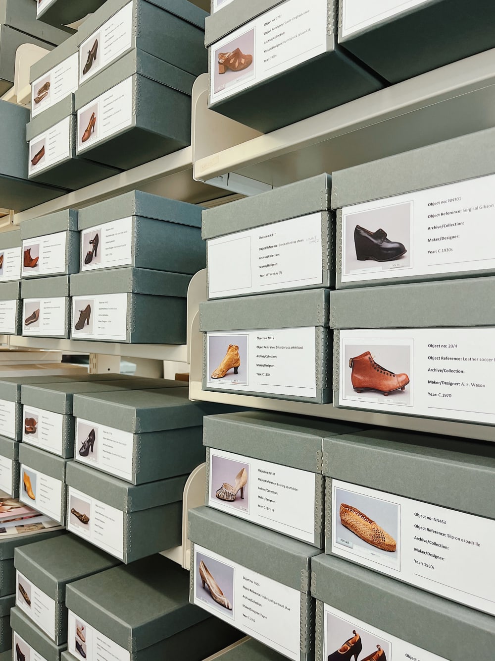 archive boxes of shoes 