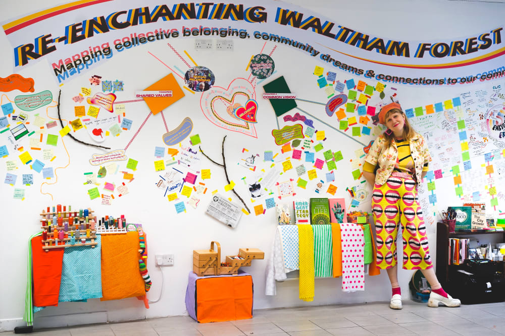 Artist at work inythe studio