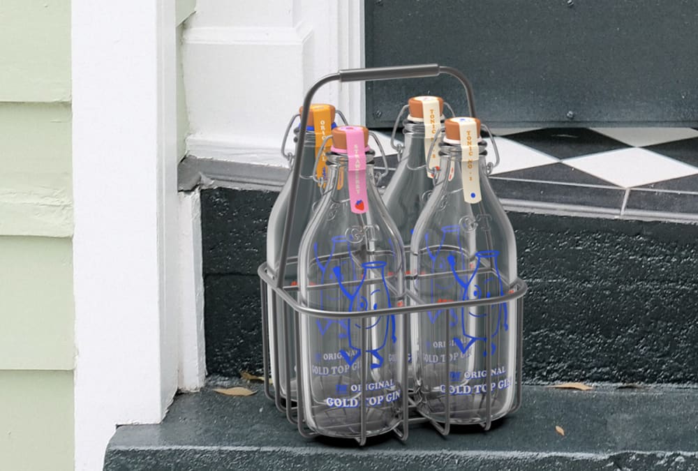 Concept milk bottle packaging designs.