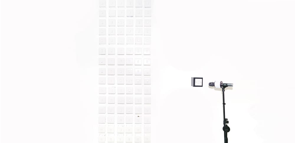 Rows of switches and a microphone