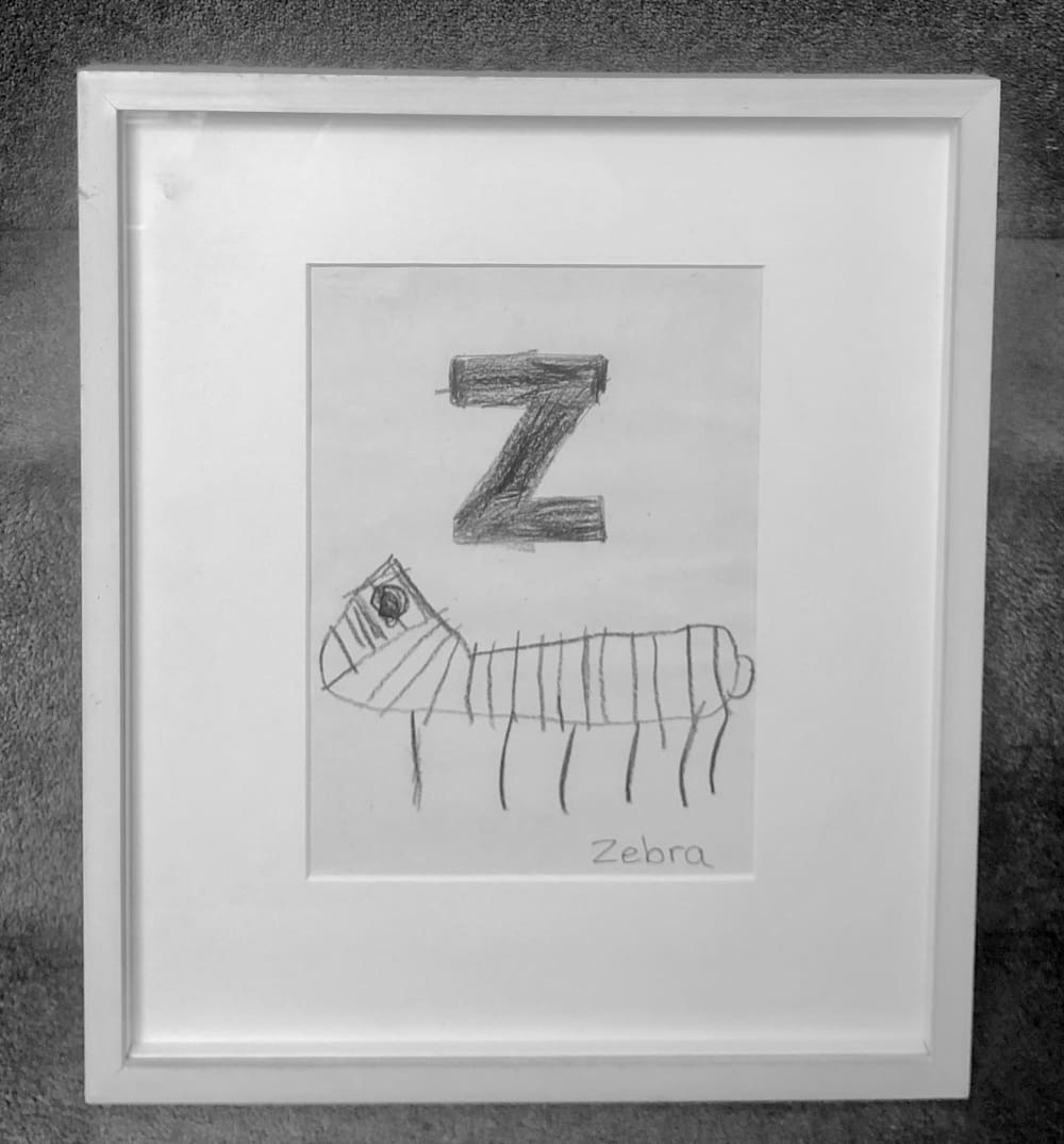 childs Zebra drawing 