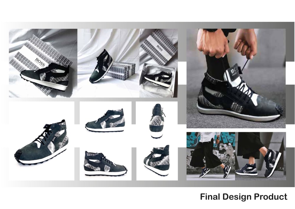 Collage of footwear designs