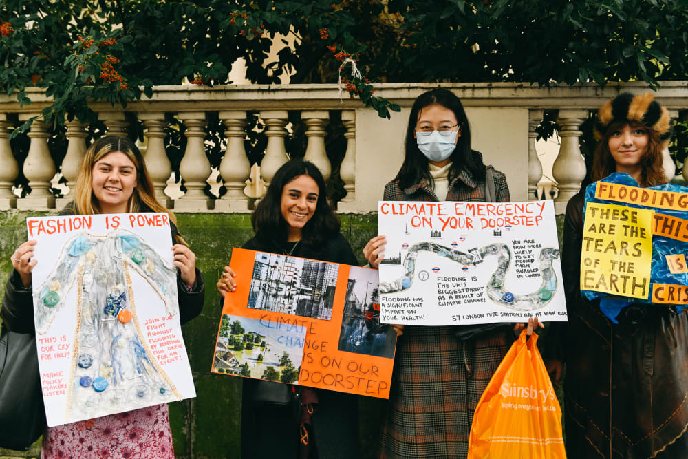 Students present posters they brought to Carnival Parade. Image credit: Ana Blumenkron Zertuche