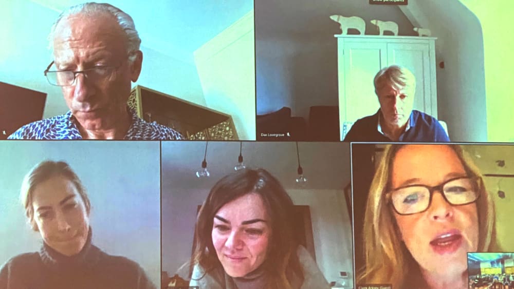 virtual panellists - photo of five guests interacting via zoom