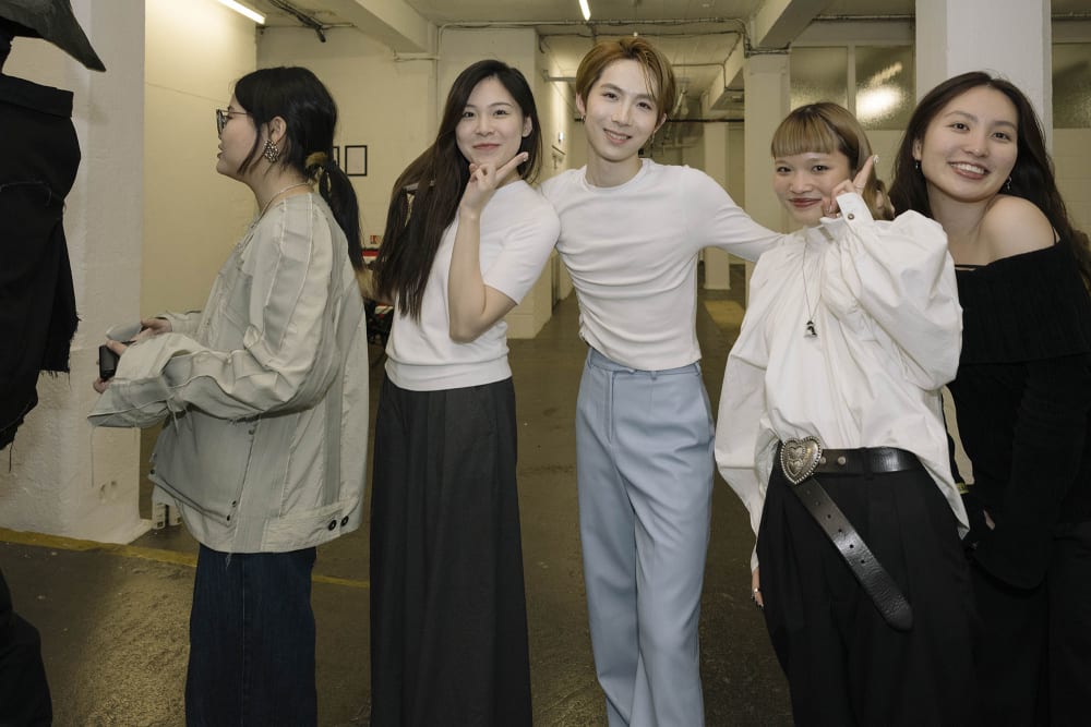 Students smiling to the camera