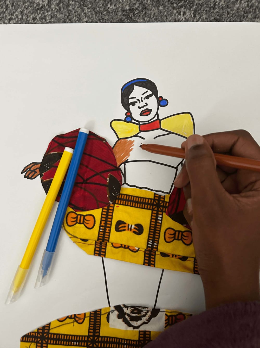 Colouring the fashion illustration