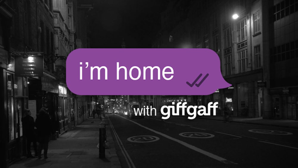 Advert concept which reads 'I'm home'.