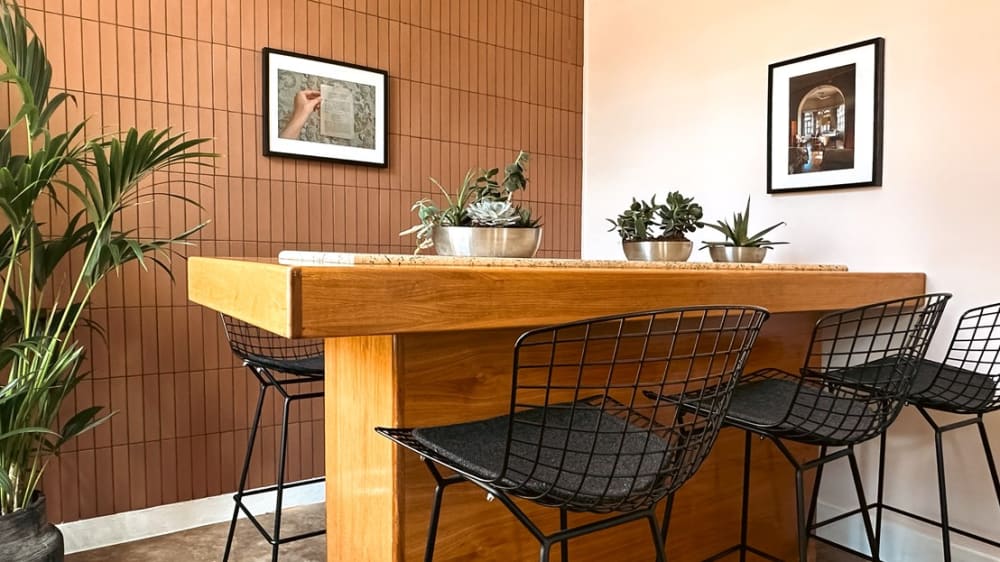 Photo showing part of the refurbished cafe area.