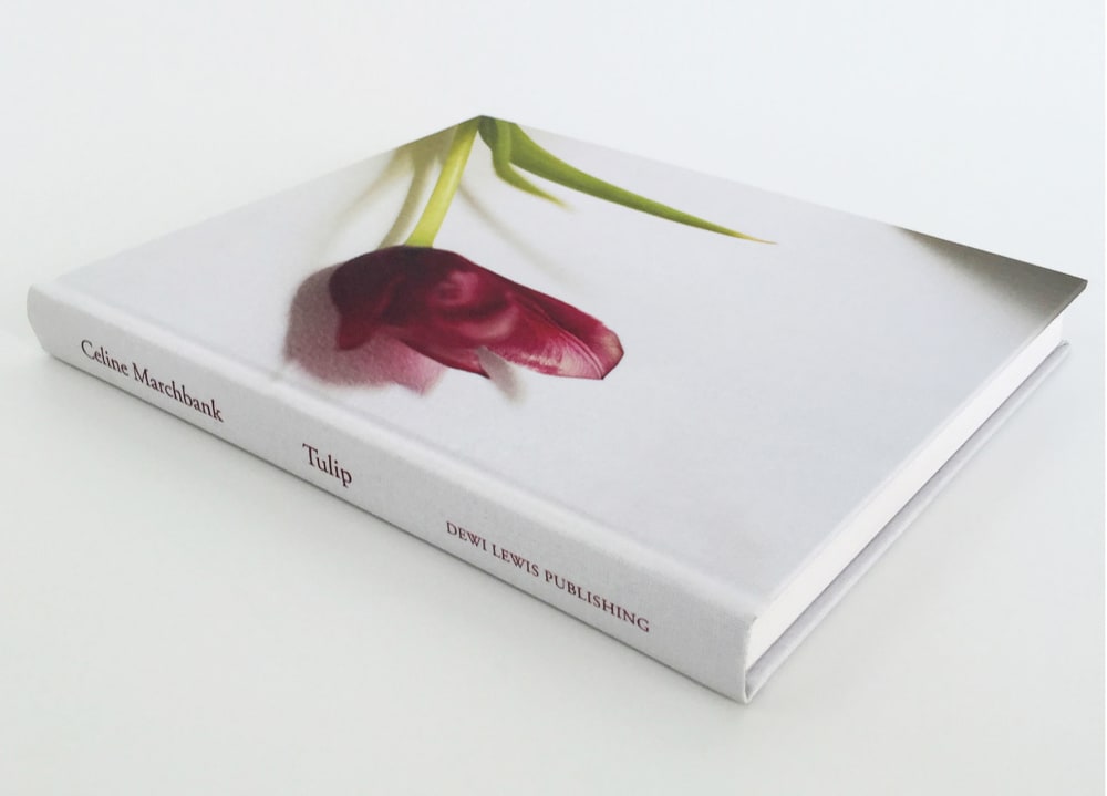a book with a tulip on it