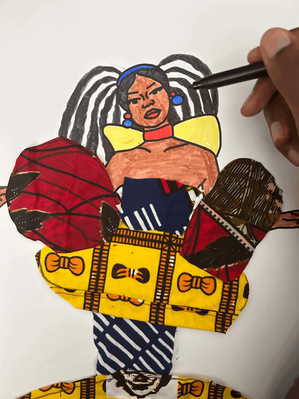 Adding hair to fashion illustration