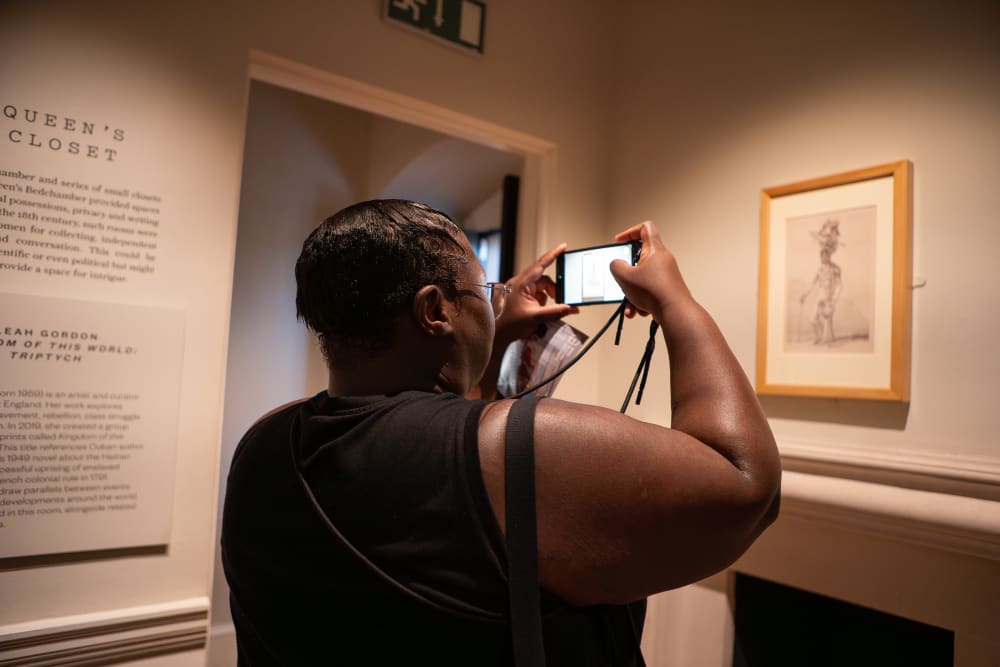 a person taking pictures