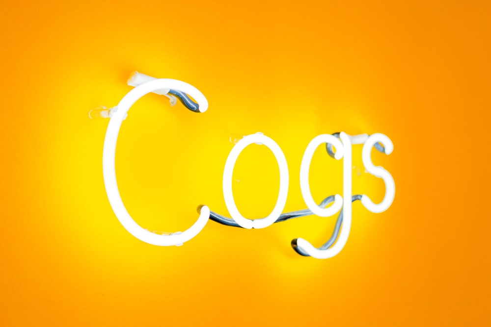 Cogs logo in lights