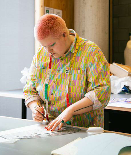 Ocean Teal working in the studio at Central Saint MartinsOcean Teal in the studio at Central Saint Martins | Photograph: Abdul Mohammed