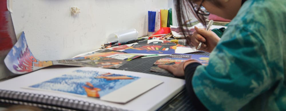 Student working
