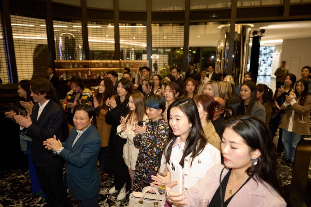 Attendees at the cocktail part