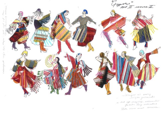 Image of costume design for La Traviata by Lisa Elverfors
