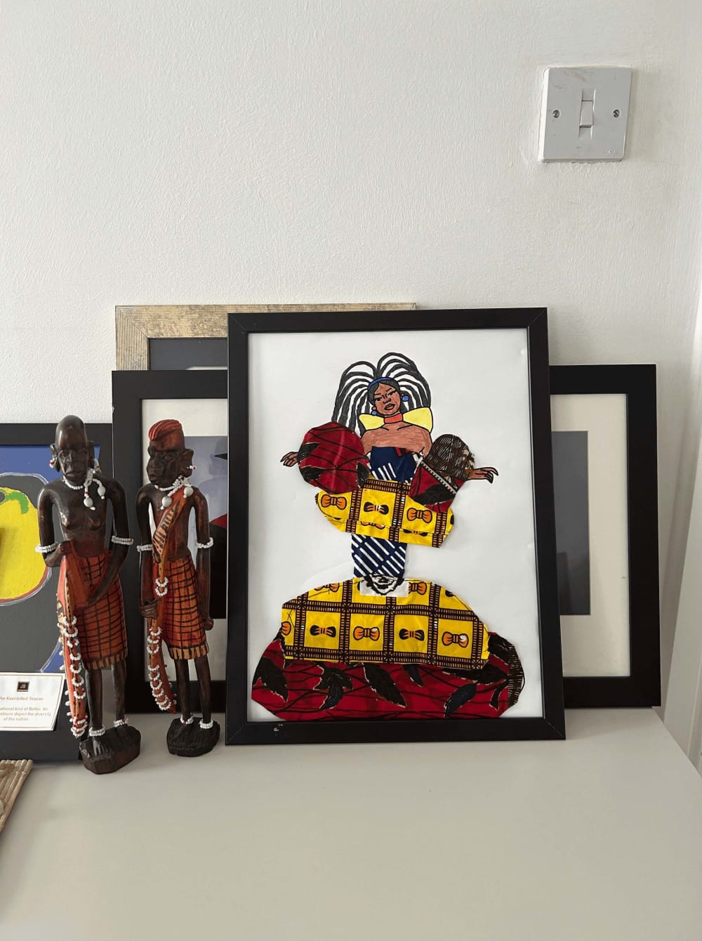 Framed Afro Maximalist Fashion Illustration