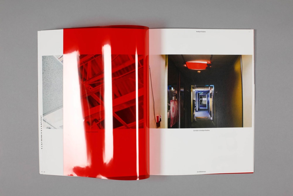 open magazine colourful design red