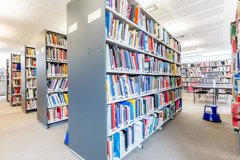 Library shelves
