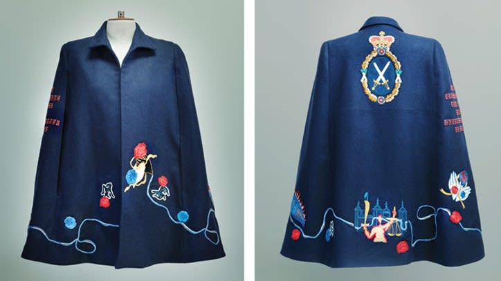 The very first official ceremonial garment for High Sheriffs of Greater London has been designed and created in collaboration with London College of Fashion (LCF), UAL, Making for Change and Fine Cell Work. Photography by Ben Stockley.